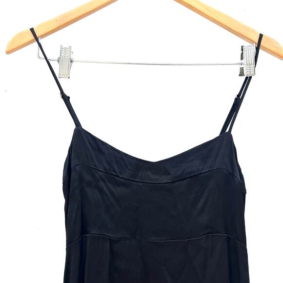 DISSH Gigi Satin Midi Black Cocktail Dress Slinky Slip Strappy Size 2 Long - Picture 7 of 12